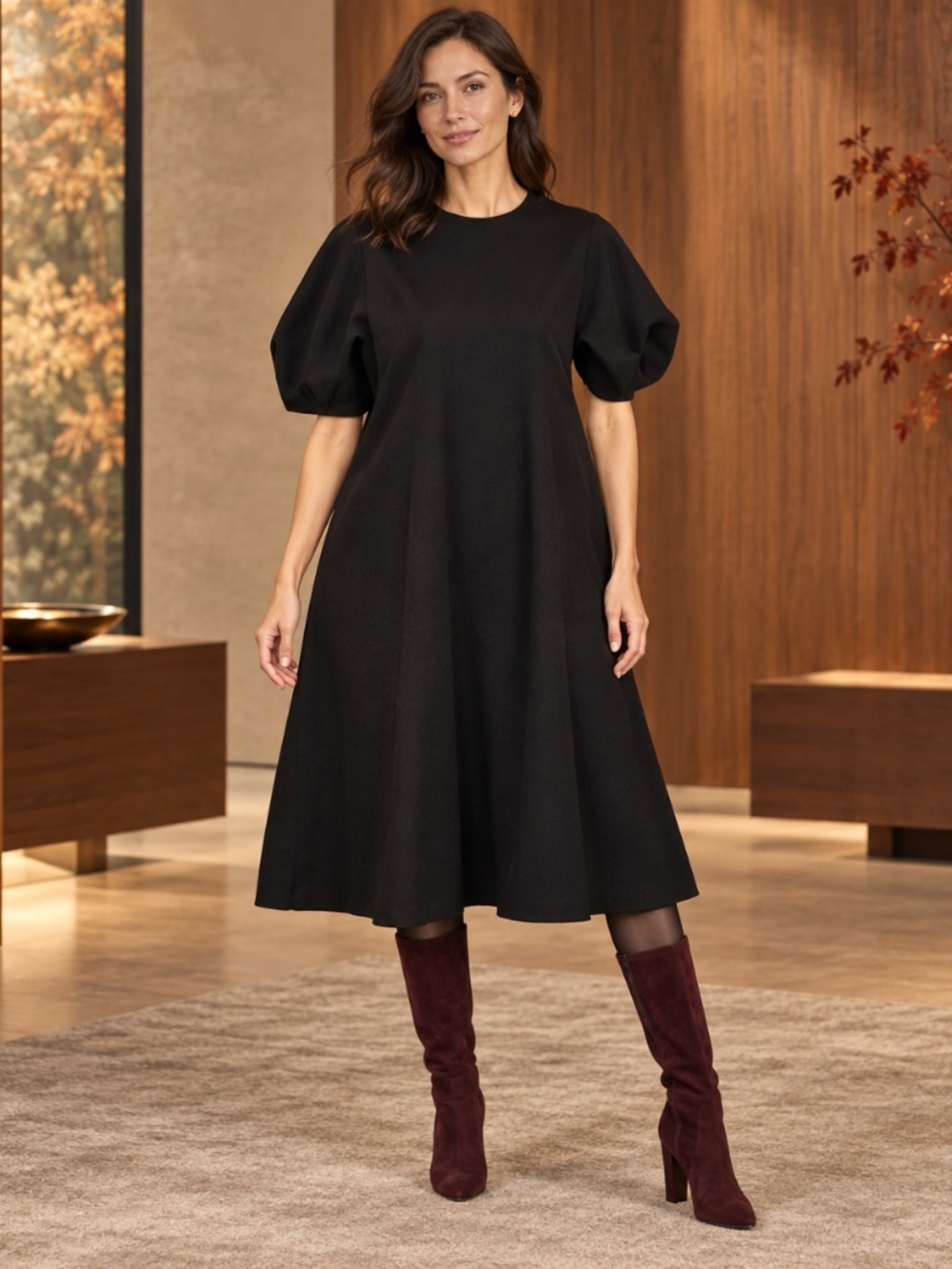 AKIRANAKA Bruna Combination Jersey Dress 🇯🇵 Made in Japan